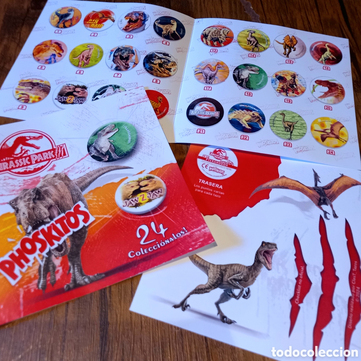 Otros art&iacute;culos de coleccionismo en papel: Checklist tazos Jurassic Park III Phoskitos