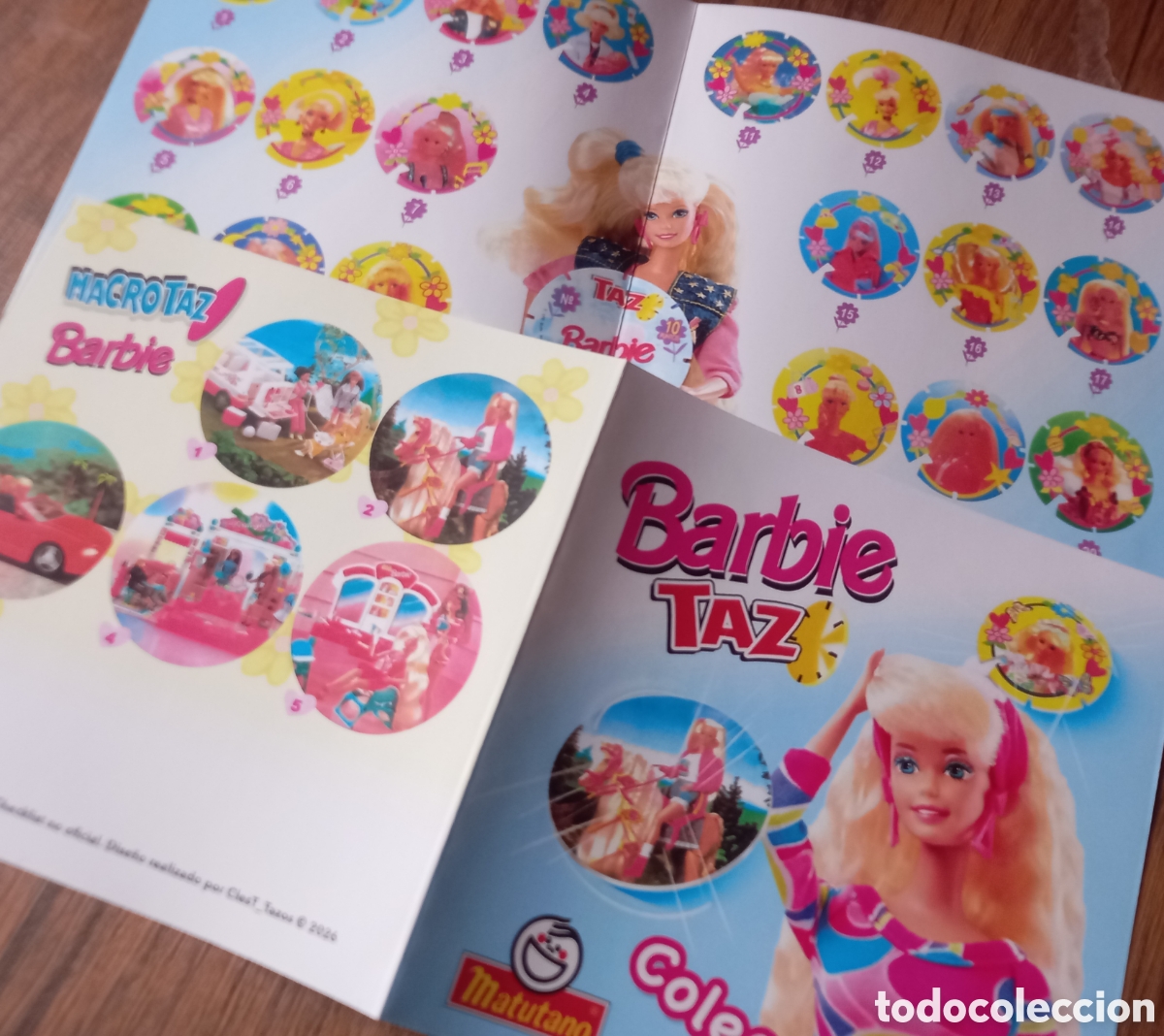 Outros artigos de papel: Checklist Tazos Barbie Matutano