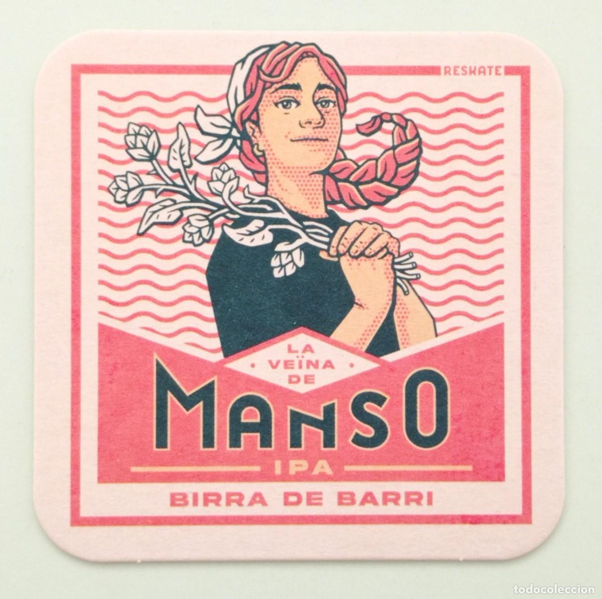 Otros art&iacute;culos de coleccionismo en papel: POSAVASO CERVEZA VE&Iuml;NA MANSO (ESPA&Ntilde;A)