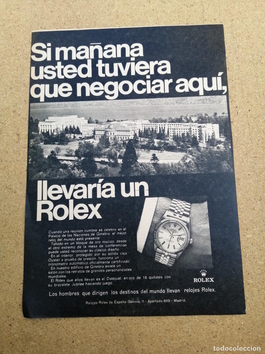 Otros art&iacute;culos de coleccionismo en papel: ANUNCIO. ROLEX......