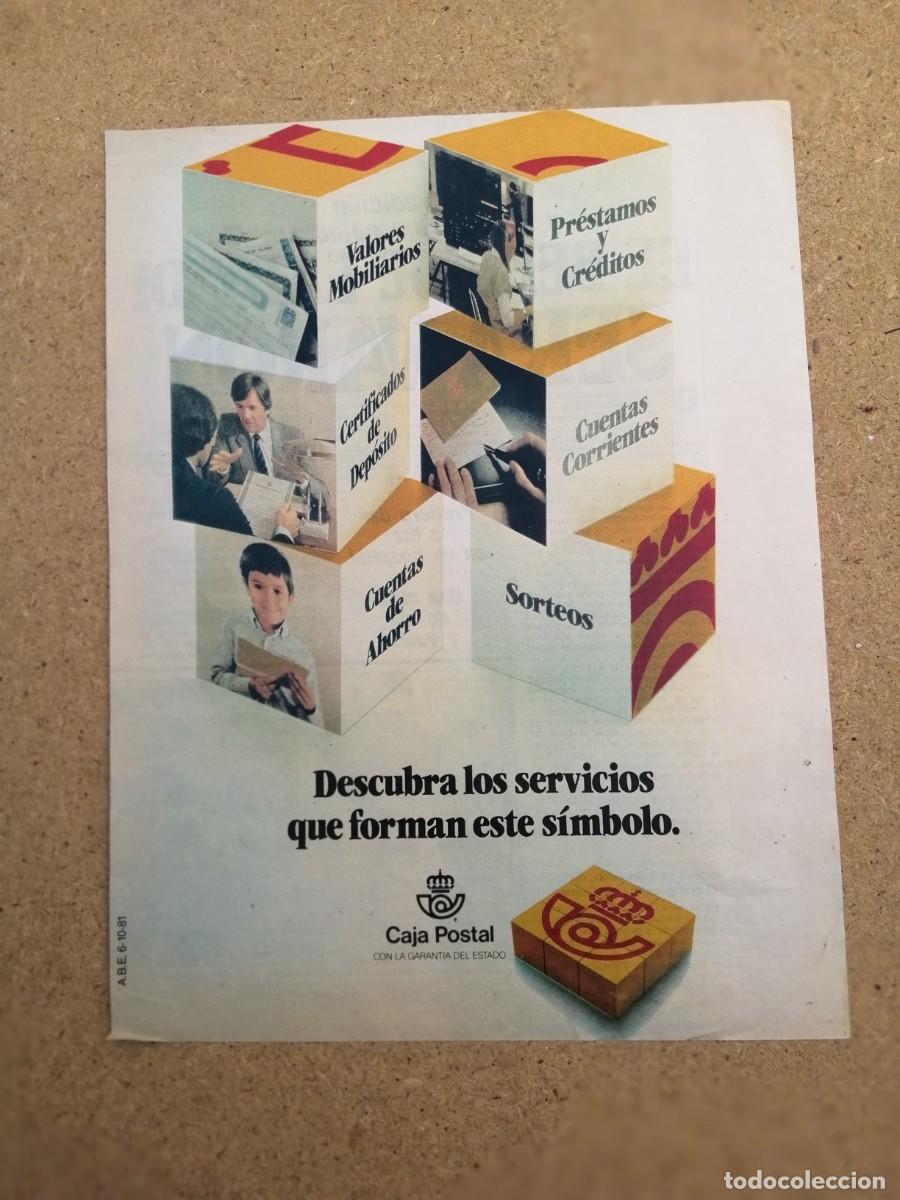 Otros art&iacute;culos de coleccionismo en papel: ANUNCIO. CAJA POSTAL, CON LA GARANTIA DEL ESTADO