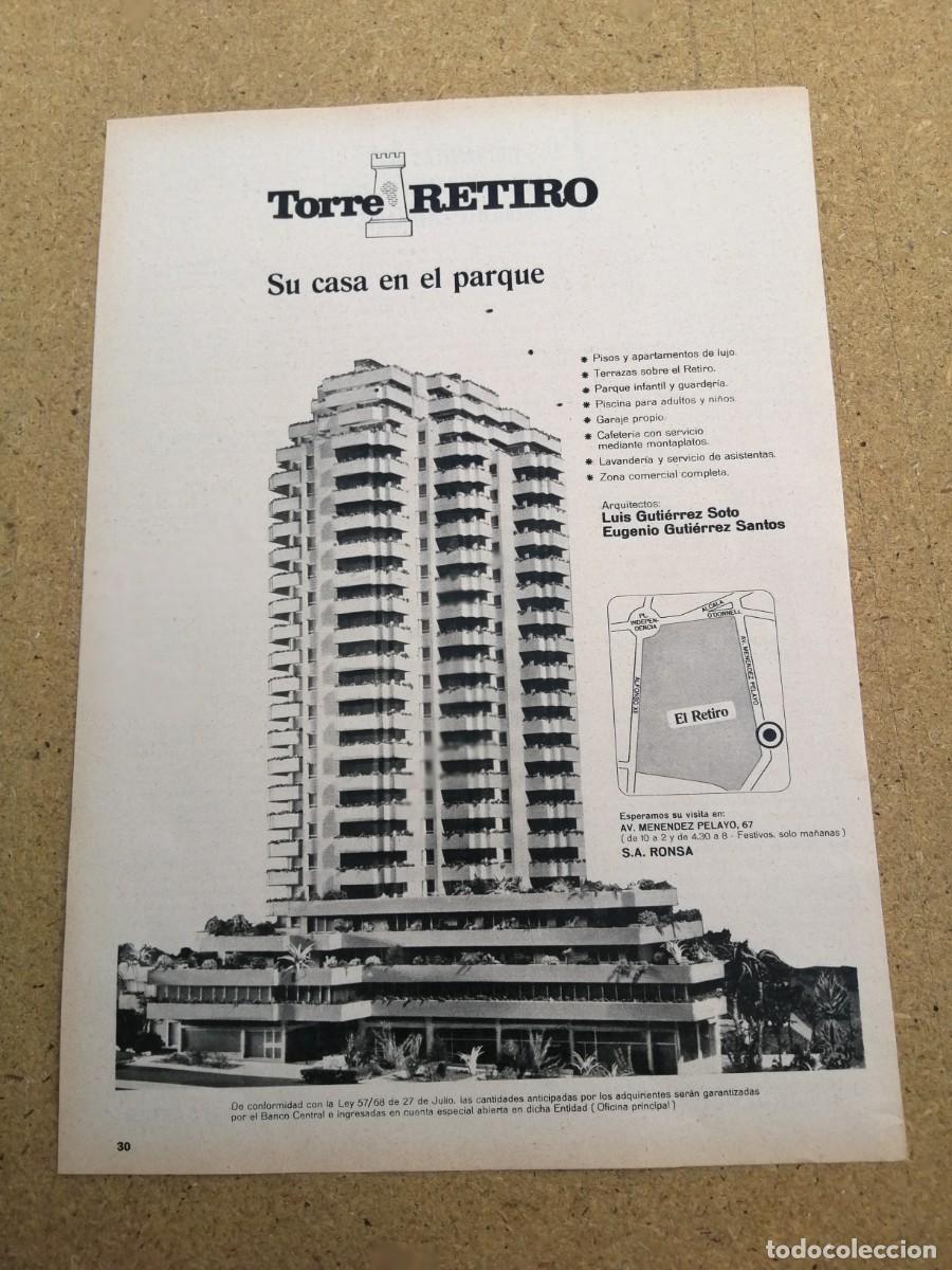 Otros art&iacute;culos de coleccionismo en papel: ANUNCIO. TORRE RETIRO
