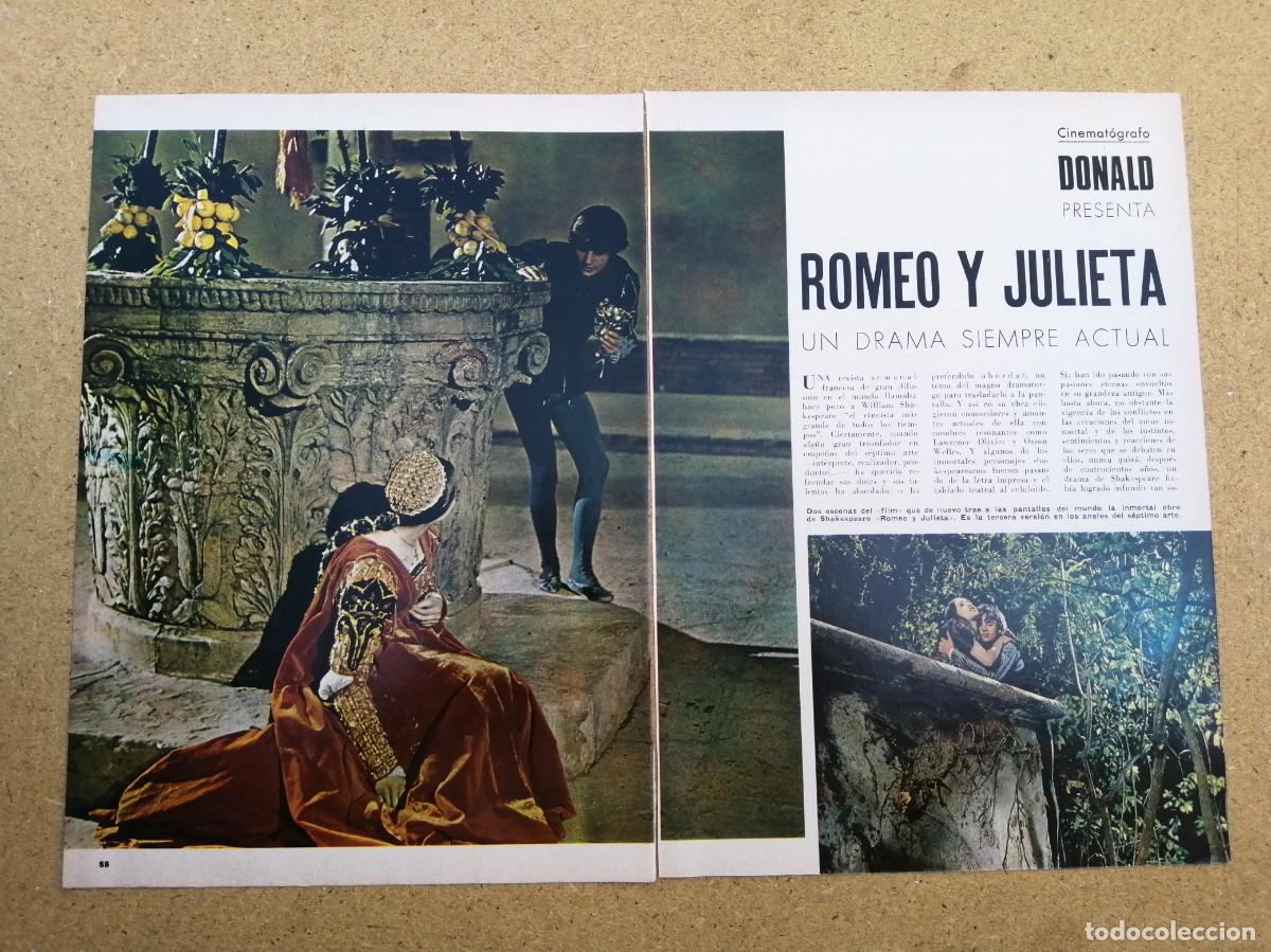 Otros art&iacute;culos de coleccionismo en papel: REPORTAJE CINE. ROMEO Y JULIETA (FRANCO ZEFFIRELLI)