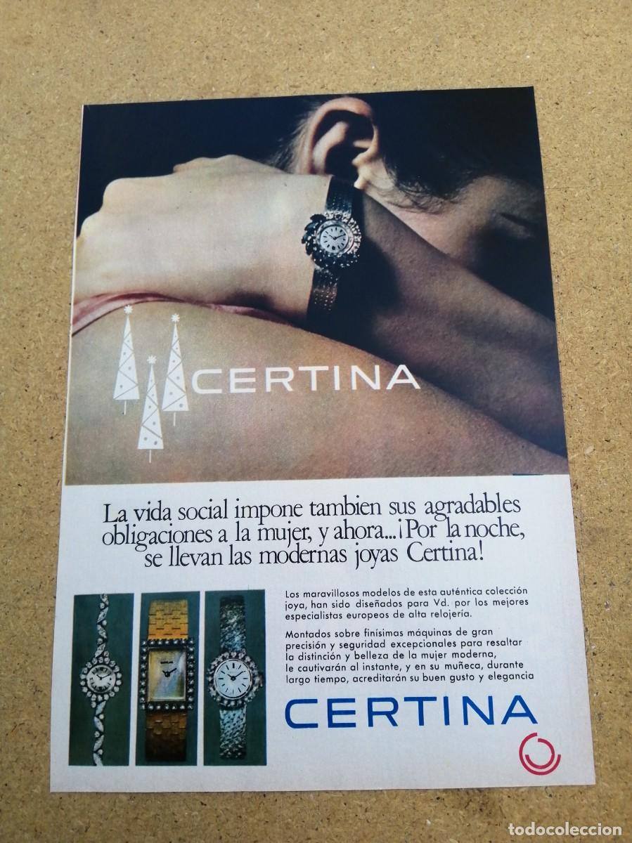 Otros art&iacute;culos de coleccionismo en papel: ANUNCIO. RELOJES CERTINA