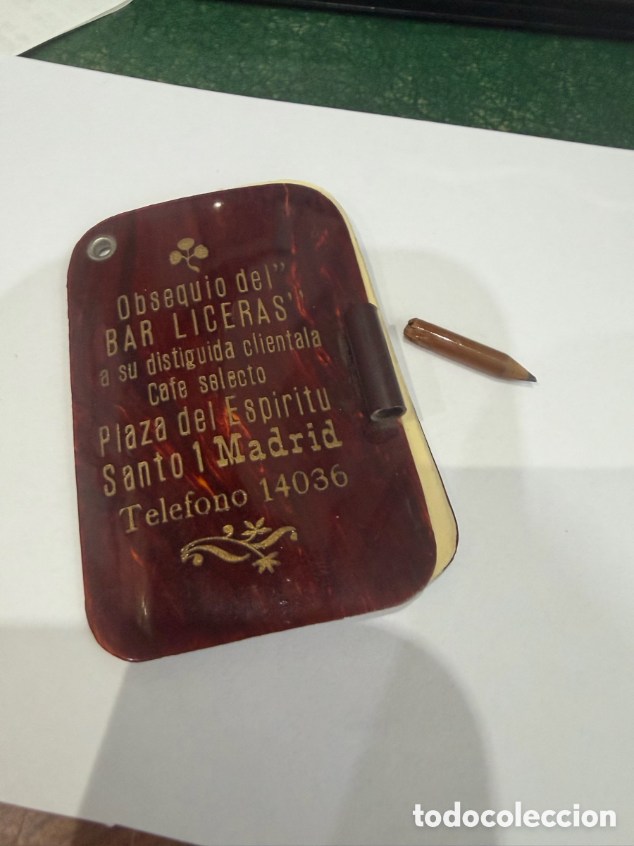 Otros art&iacute;culos de coleccionismo en papel: Antiguo Carnet de Baile ( publicidad del Bar Liceras ) a&ntilde;os 20