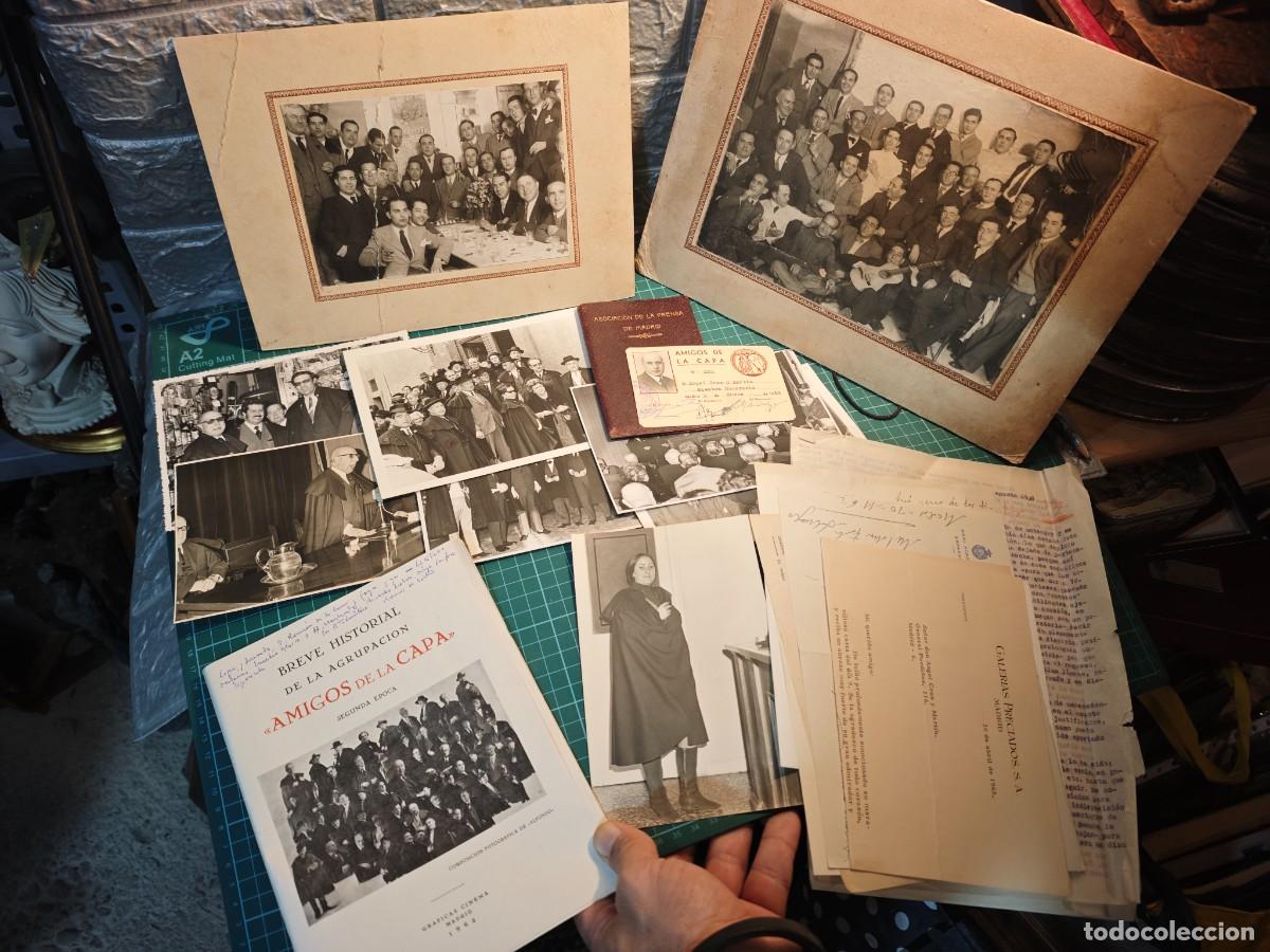 Otros art&iacute;culos de coleccionismo en papel: Lote Archivo Amigos de la Capa Madrid - Fotos Antiguas, Folleto Hist&oacute;rico y Documentos