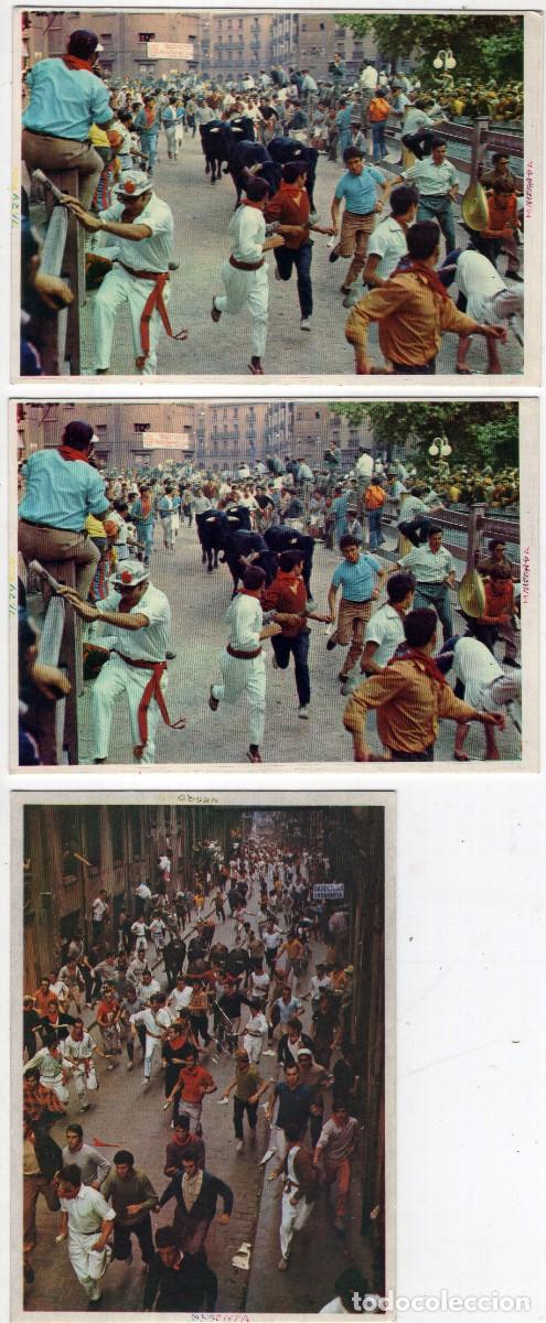 Otros art&iacute;culos de coleccionismo en papel: CROMOS (3) DE LOS SANFERMINES CON PUBLICIDAD ORBAICETA (Art&iacute;culos de regalo, electrodom&eacute;sticos)