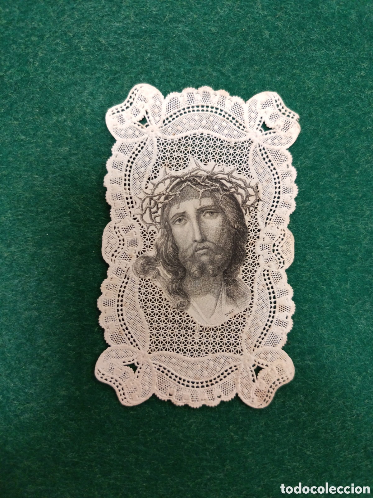 Otros art&iacute;culos de coleccionismo en papel: Estampa religiosa antigua, calada.