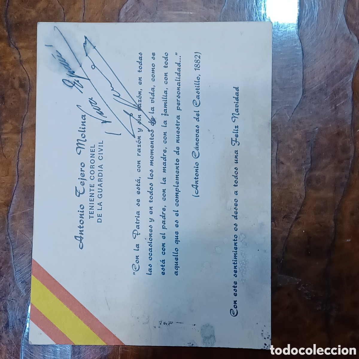 Otros art&iacute;culos de coleccionismo en papel: Tarjeta de felicitaci&oacute;n militar