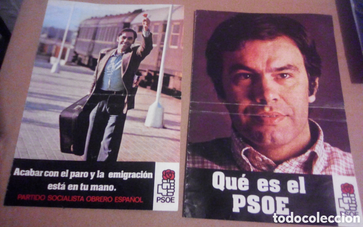 Otros art&iacute;culos de coleccionismo en papel: 2 Folletos publicitarios electorales del PSOE. A&ntilde;o 1977. Muestra las mentiras a los ciudadanos en ca