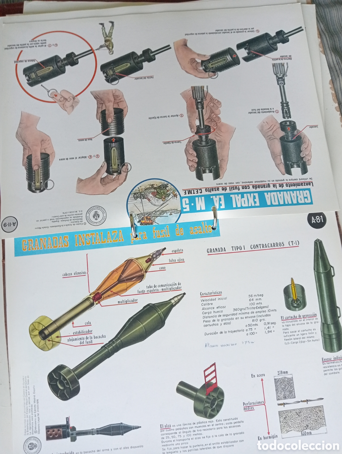 Otros art&iacute;culos de coleccionismo en papel: Documentos Ense&ntilde;anza ejercito - Foto 8