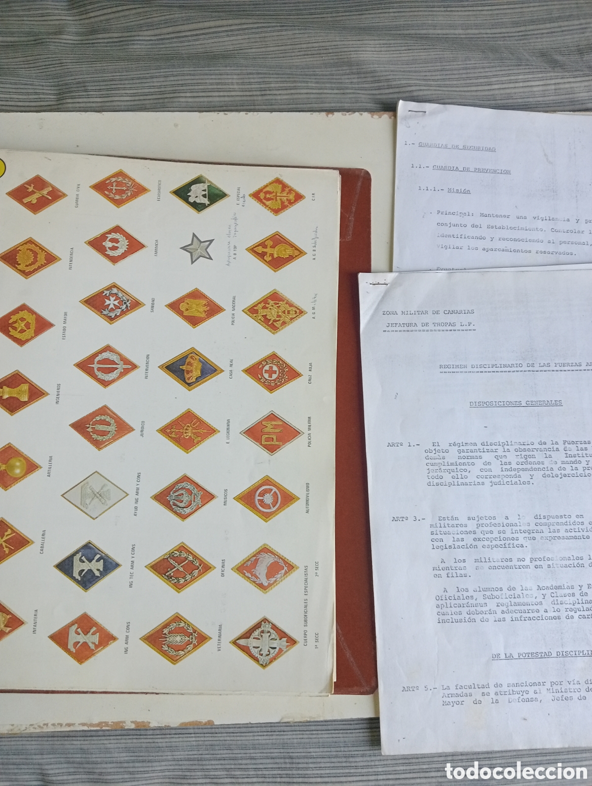 Collectionnisme Papier divers: Documentos Ense&ntilde;anza ejercito