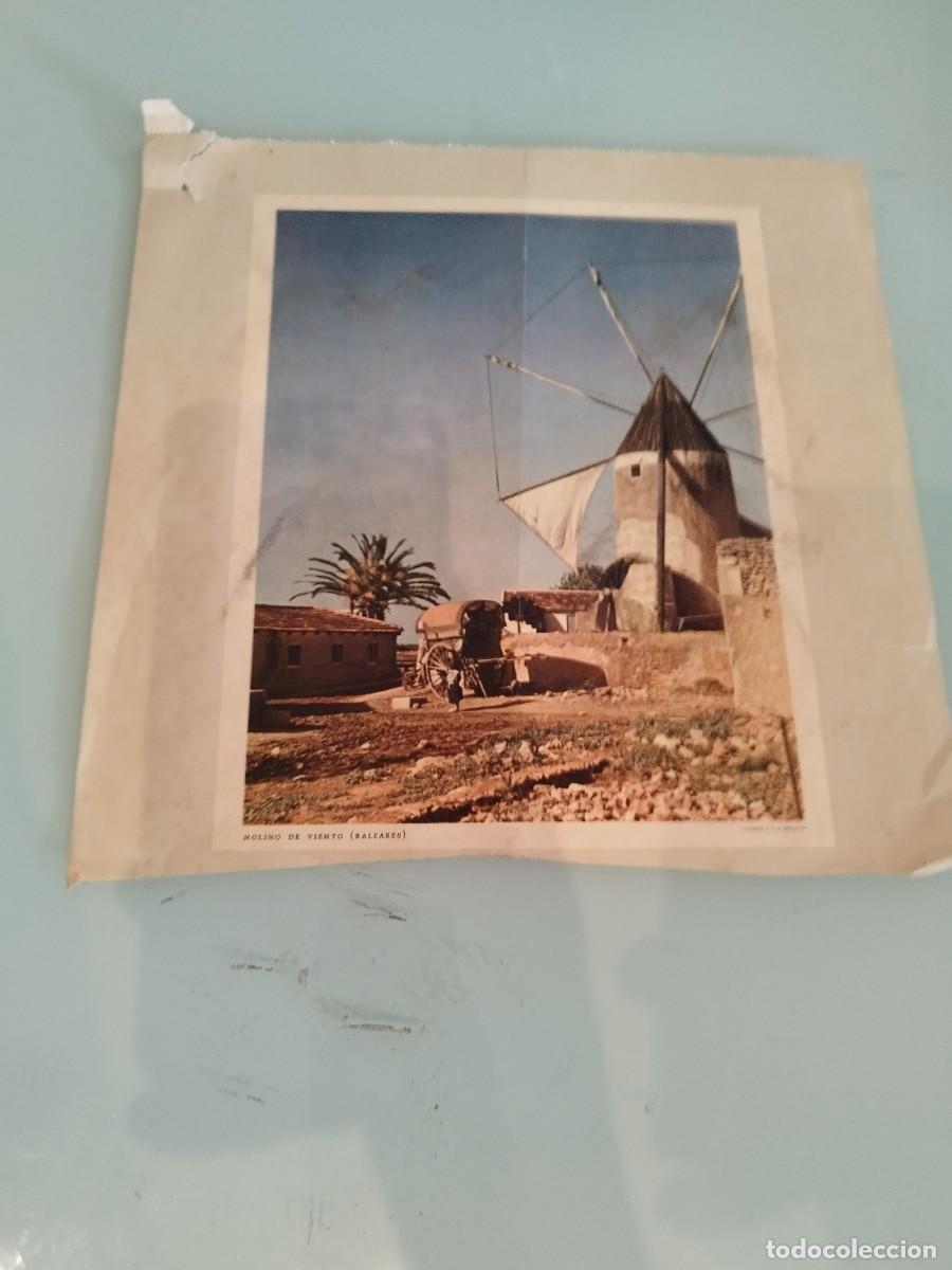 Otros art&iacute;culos de coleccionismo en papel: Molino de viento tradicional en las Islas Baleares, acompa&ntilde;ada de una carreta rural en el camino.
