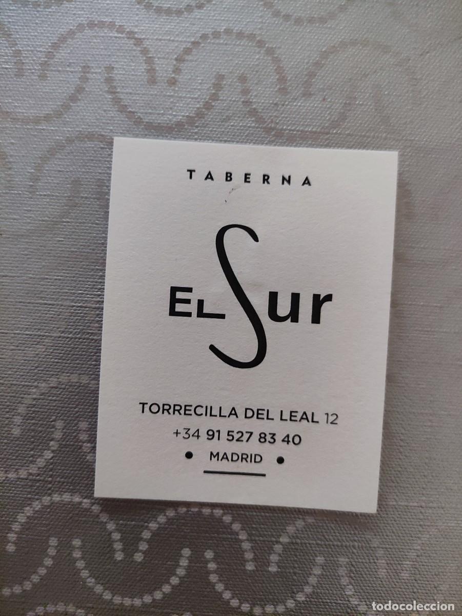 Otros art&iacute;culos de coleccionismo en papel: TARJETA VISITA - TABERNA EL SUR - MADRID