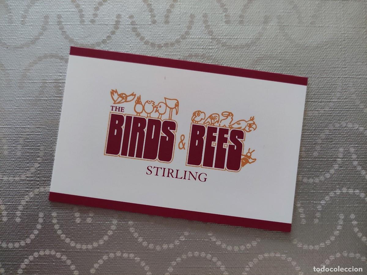 Collectionnisme Papier divers: TARJETA VISITA - THE BIRDS & BEES - STIRLING ESCOCIA - RESTAURANTE AVES FAUNA