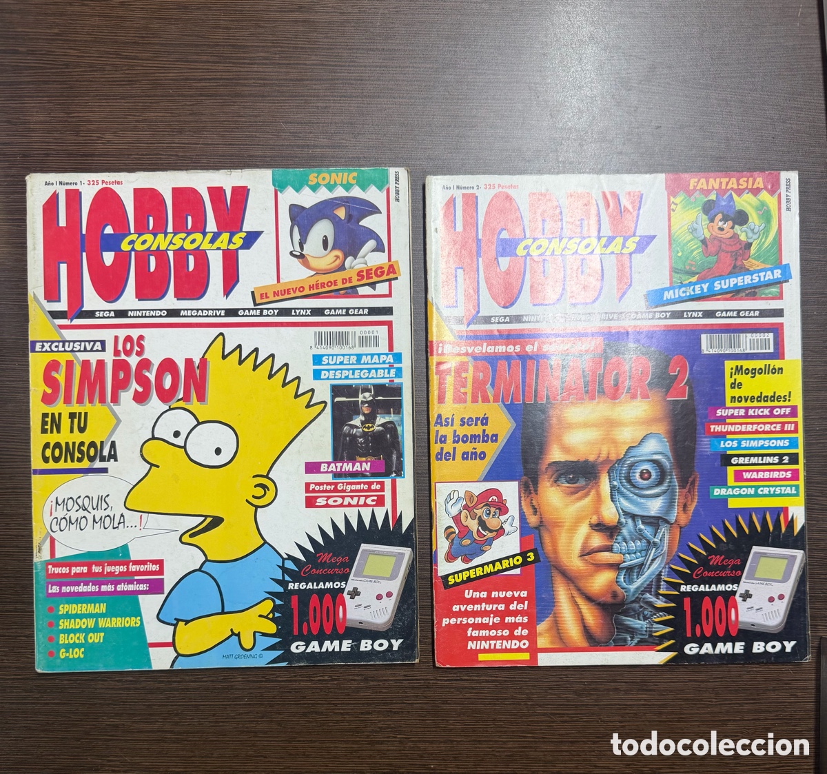 Otros art&iacute;culos de coleccionismo en papel: LOTE HOBBY CONSOLAS N&deg; 1 + N&deg; 2 - ORIGINALES DE 19