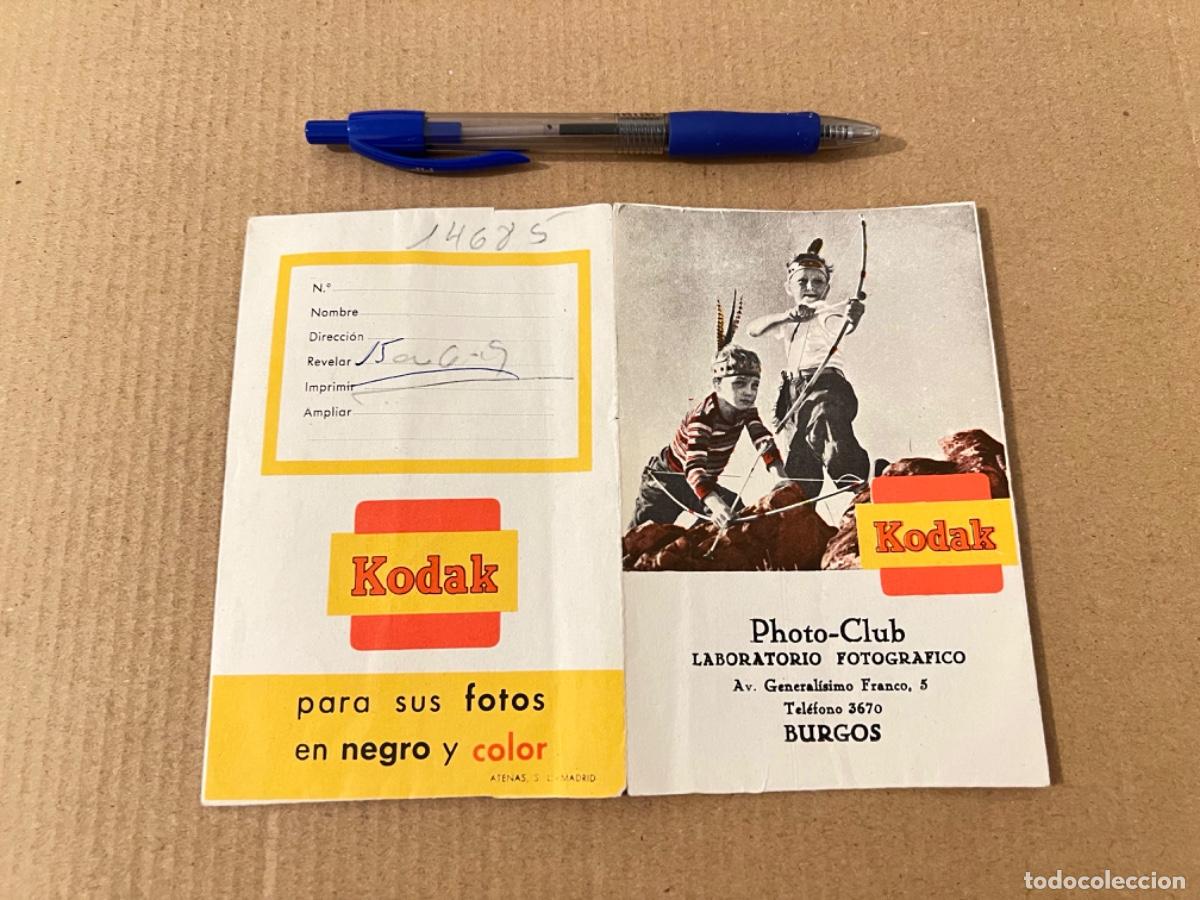 Otros art&iacute;culos de coleccionismo en papel: Sobre porta clich&eacute;s y porta revelado de fotos con publicidad del FOT&Oacute;GRAFO &oacute; TIENDA