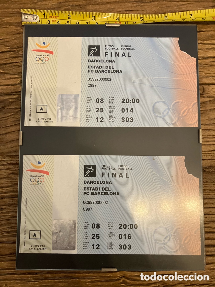 Paper Collecting Others: Entradas Olimpiadas final de f&uacute;tbol