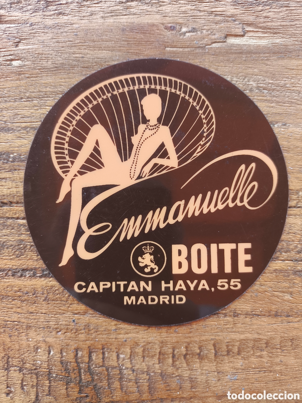 Otros art&iacute;culos de coleccionismo en papel: Posavasos Boite Emmanuelle Capit&aacute;n Haya 55 Madrid