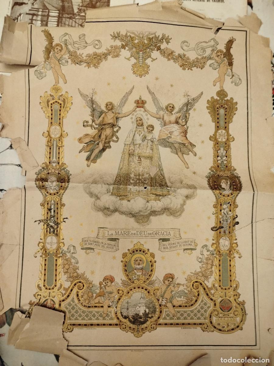 Otros art&iacute;culos de coleccionismo en papel: Lamina religiosa antigua vintage