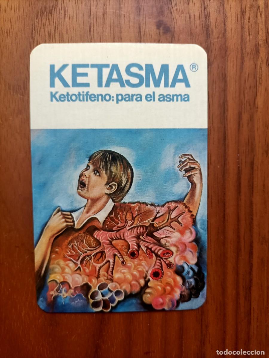 Otros art&iacute;culos de coleccionismo en papel: ANT&Iacute;GUA TARJETA KETASMA KETOTIFENO PARA EL ASMA. LABORATORIOS LESVI