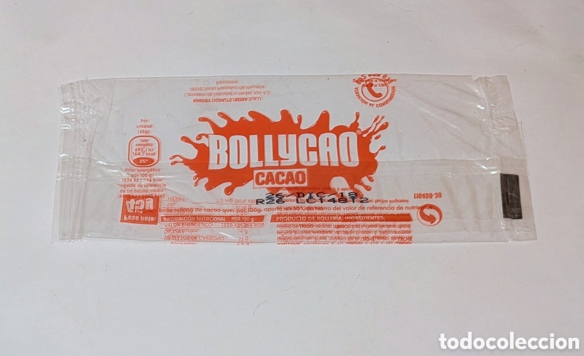 Otros art&iacute;culos de coleccionismo en papel: Envoltorio vac&iacute;o Bollycao Cacao
