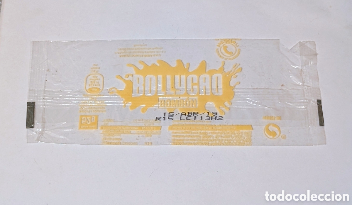 Otros art&iacute;culos de coleccionismo en papel: Envoltorio vac&iacute;o Bollycao Bomb&oacute;n