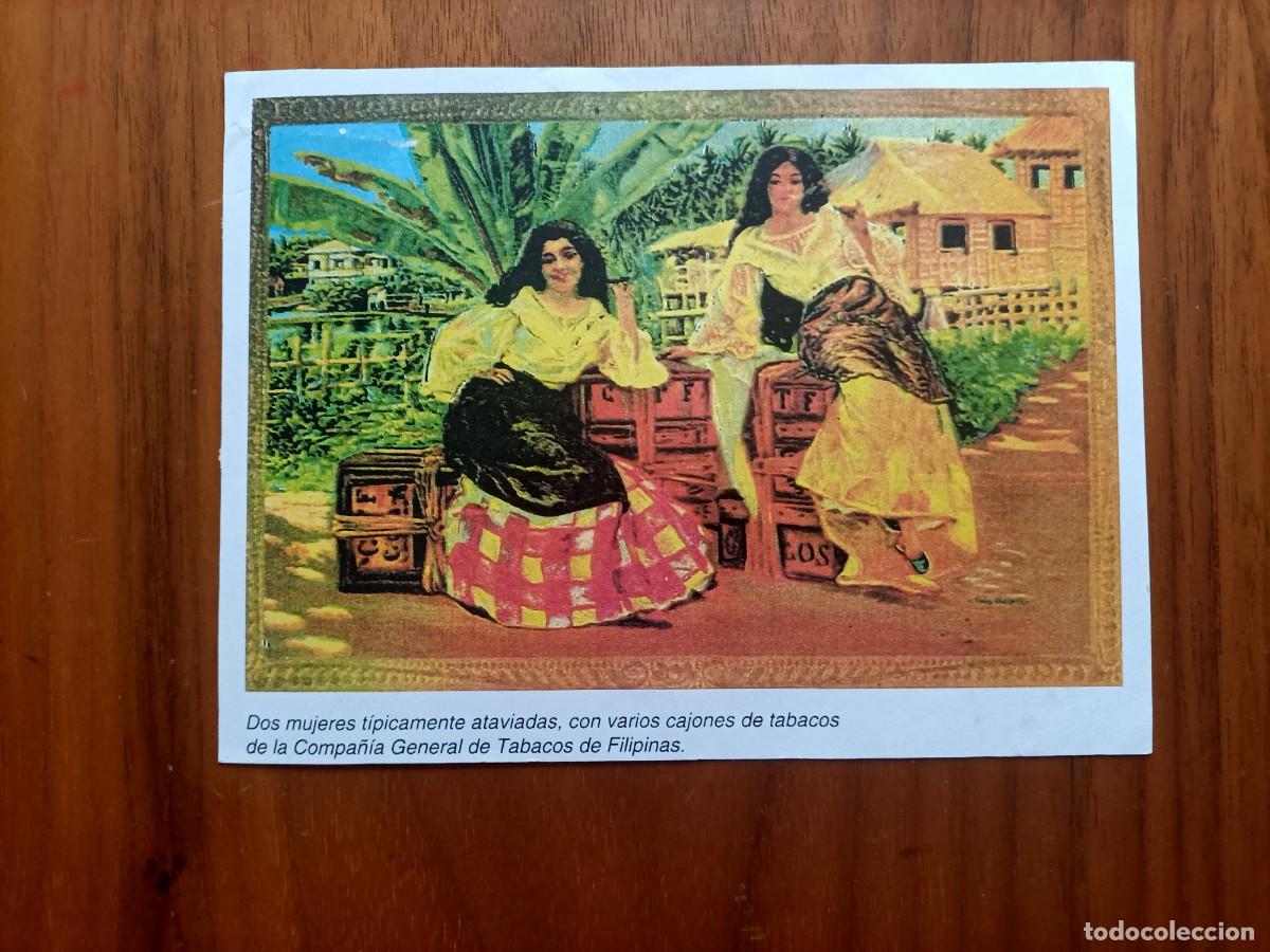 Otros art&iacute;culos de coleccionismo en papel: ESTAMPA 2 MUJERES TIPICAS ATAVIADAS CON VARIOS CAJONES DE TABACO. FILIPINAS