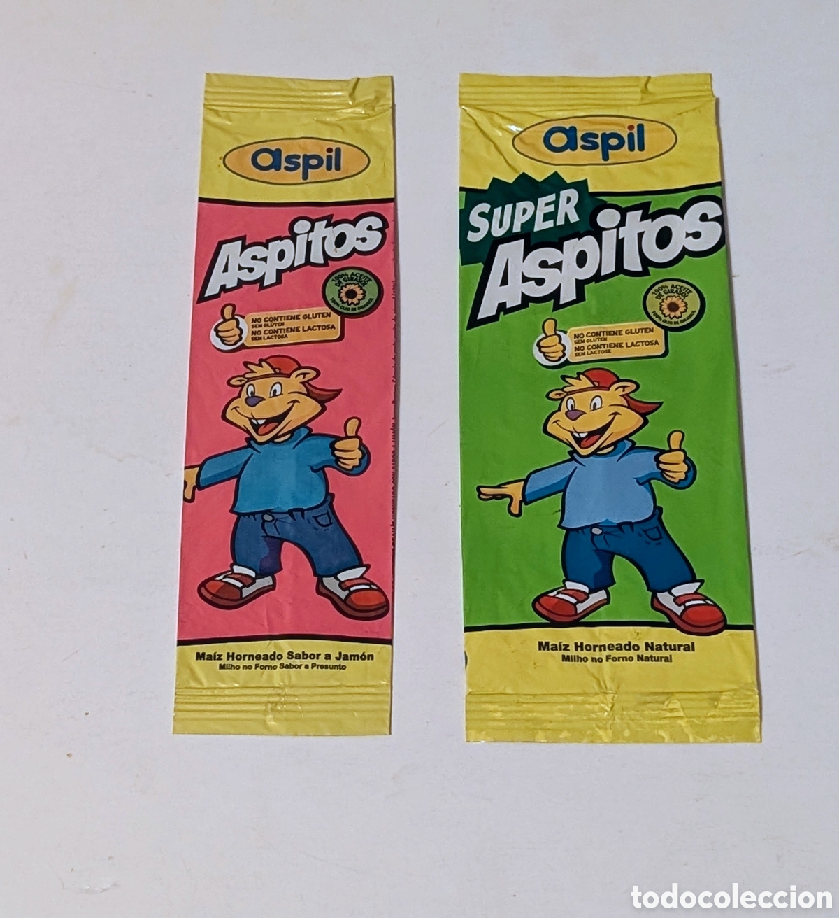 Otros art&iacute;culos de coleccionismo en papel: Envoltorios vac&iacute;os Aspitos. Super Aspitos. Aspil.