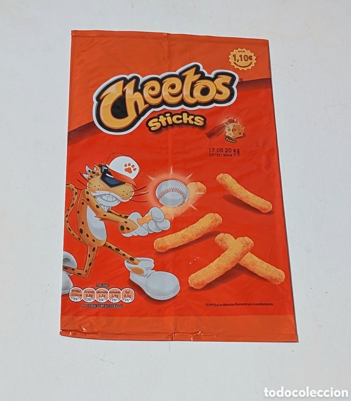 Otros art&iacute;culos de coleccionismo en papel: Envoltorio vac&iacute;o Cheetos Sticks