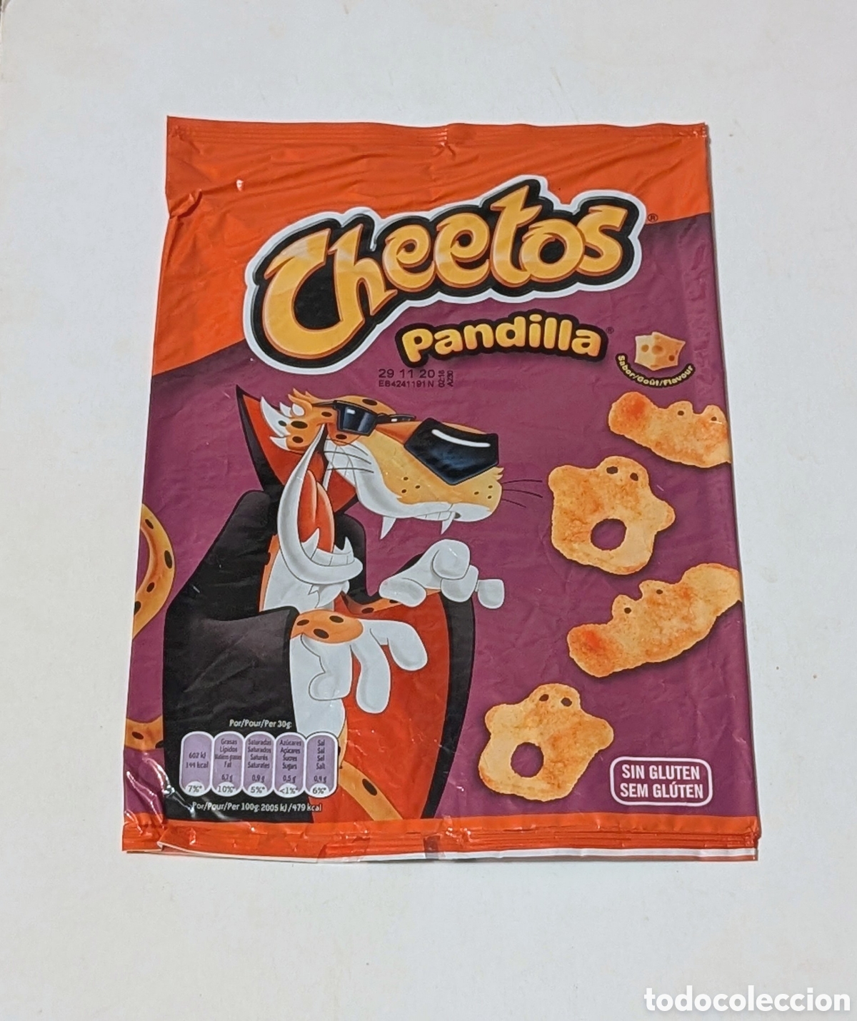 Otros art&iacute;culos de coleccionismo en papel: Envoltorio vac&iacute;o Cheetos Pandilla