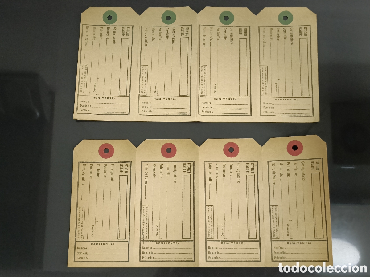 Otros art&iacute;culos de coleccionismo en papel: Vintage A&ntilde;os 70 etiquetas expedici&oacute;n mercanc&iacute;a