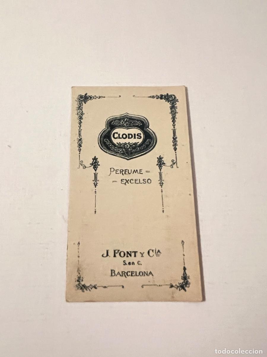 Otros art&iacute;culos de coleccionismo en papel: Tarjeta publicidad PERFUME CLODIS BARCELONA ASALTO ARISTOCR&Aacute;TICO 1922 baile