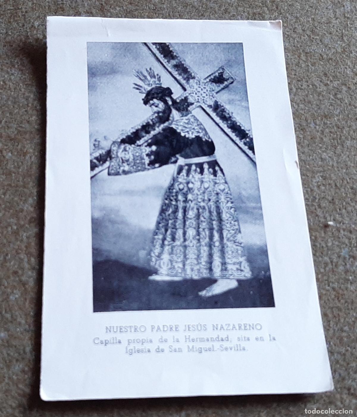 Otros art&iacute;culos de coleccionismo en papel: SEMANA SANTA SEVILLA - ESTAMPA CON IMAGEN NTRO. PADRE JESUS NAZARENO - HDAD DEL SILENCIO