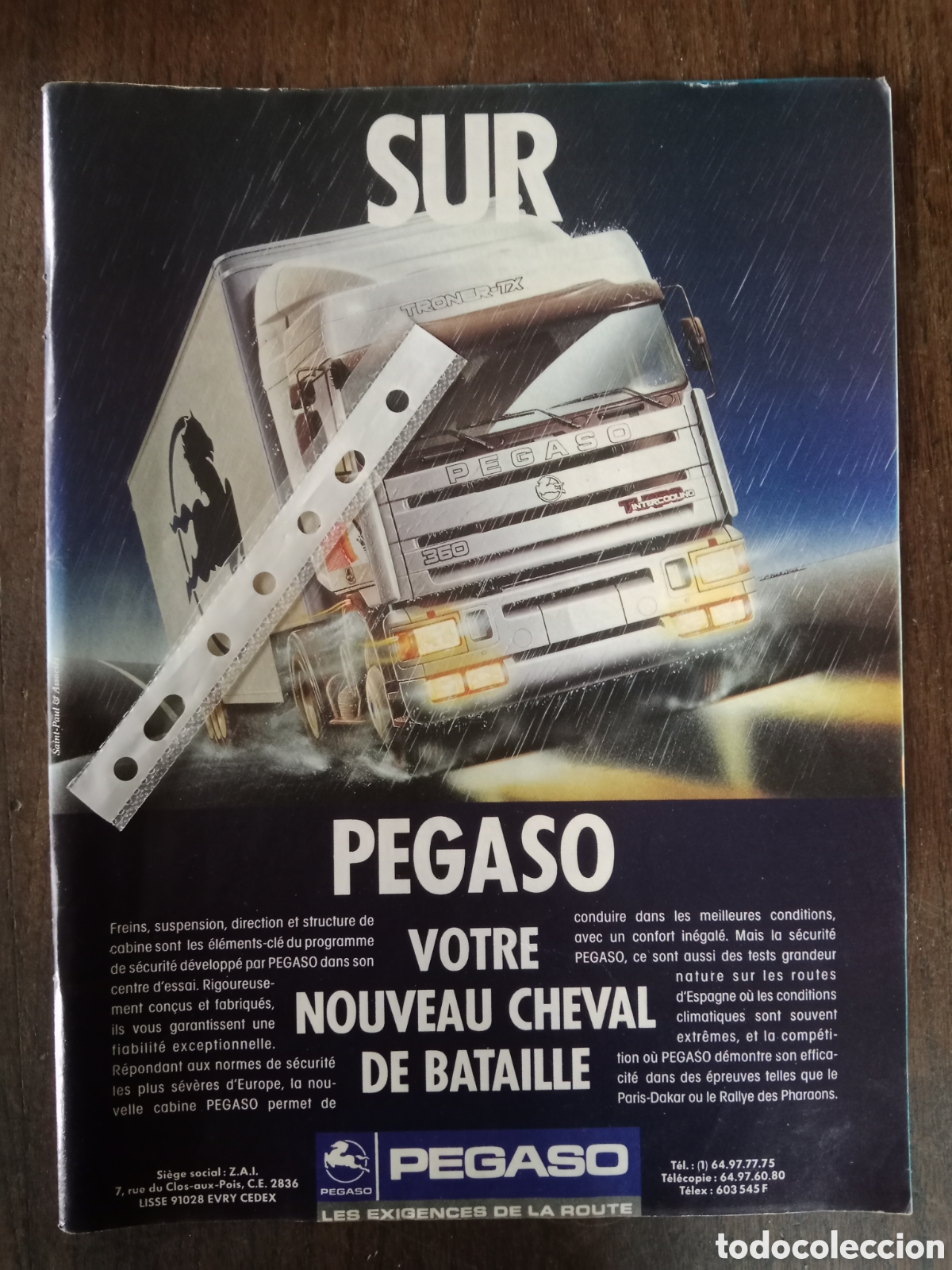 Otros art&iacute;culos de coleccionismo en papel: Publicidad cami&oacute;n Pegaso troner