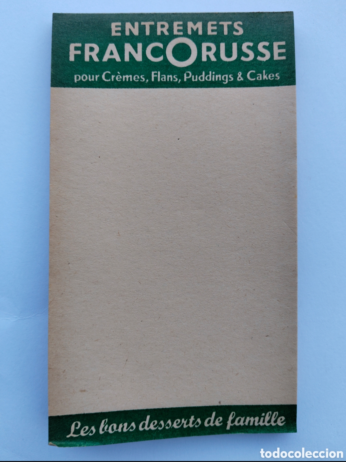 Otros art&iacute;culos de coleccionismo en papel: ANTIGUO CUADERNO BLOC DE NOTAS DE PUBLICIDAD DE POSTRES FRANCORUSSE LiLLE FRANCIA - HAY VARIOS DISPO