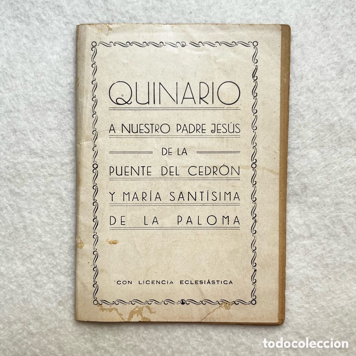 Otros art&iacute;culos de coleccionismo en papel: SEMANA SANTA M&Aacute;LAGA - QUINARIO JES&Uacute;S PUENTE CEDR&Oacute;N / VIRGEN DE LA PALOMA