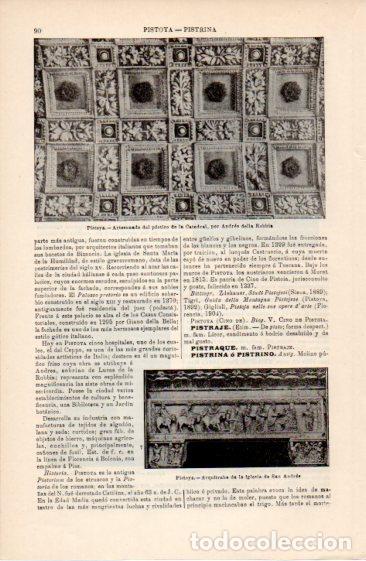 Paper Collecting Others: LAMINA ESPASA V52337: Artesonado del Portico y arquitrabe de la Catedral de Pistoya