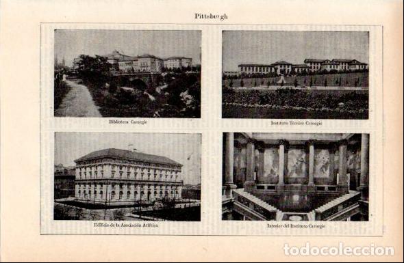 Paper Collecting Others: LAMINA ESPASA V52344: Vistas varias de Pittsburgh, Estados Unidos