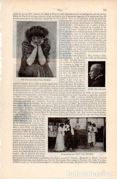 Paper Collecting Others: LAMINA ESPASA V52349: Cecilio Pla y Gallardo