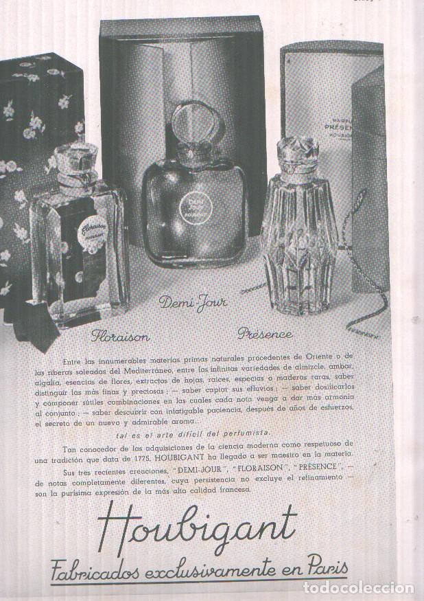 Collectionnisme Papier divers: LAMINA 30143: Publicidad perfumes Houbigant de Paris y trasera:calzado Mandevilles, - VVAA