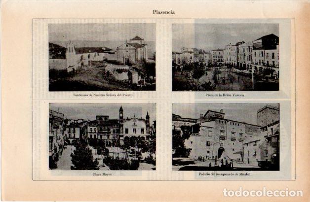 Collectionnisme Papier divers: LAMINA ESPASA V52367: Vistas de Plasencia, Caceres