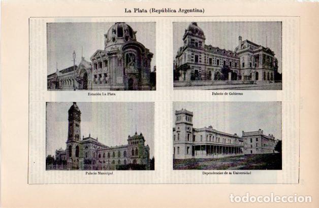 Collectionnisme Papier divers: LAMINA ESPASA V52374: Vistas de La Plata, Argentina