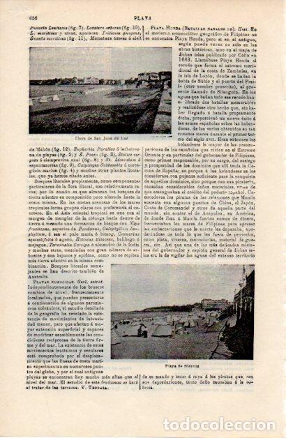 Collectionnisme Papier divers: LAMINA ESPASA V52382: Playas de San Juan de Luz y de Biarritz