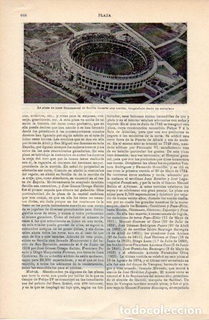 Collectionnisme Papier divers: LAMINA ESPASA V52384: Plaza de toros Monumental de Sevilla
