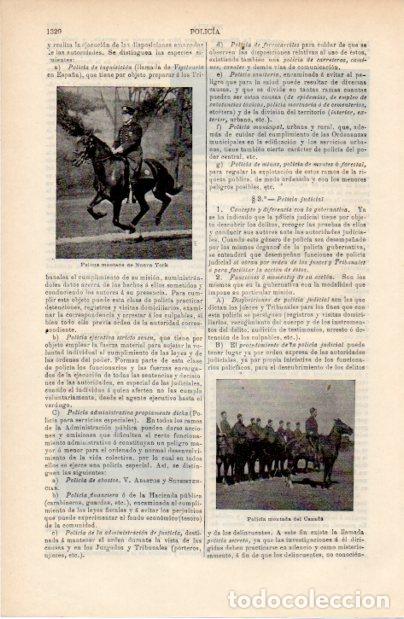 Sammelleidenschaft Andere Papierartikel: LAMINA ESPASA V52422: Policia montada de Nueva York y Canada