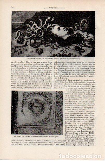 Altri oggetti di carta: LAMINA ESPASA V52467: Cabeza de Medusa por Rubens