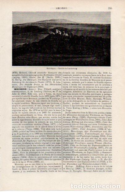 Altri oggetti di carta: LAMINA ESPASA V52474: Castillo de Landesberg en Meiningen