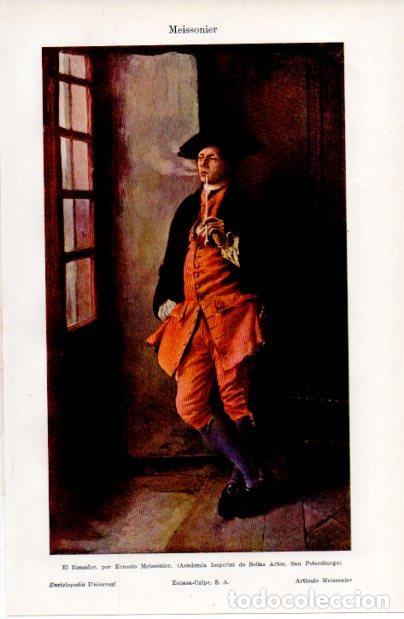 Altri oggetti di carta: LAMINA ESPASA V52479: El fumador por Meissonier