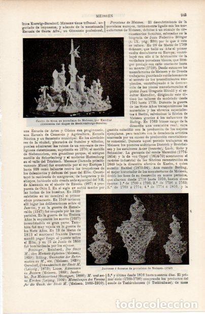 Altri oggetti di carta: LAMINA ESPASA V52477: Porcelanas de Meissen